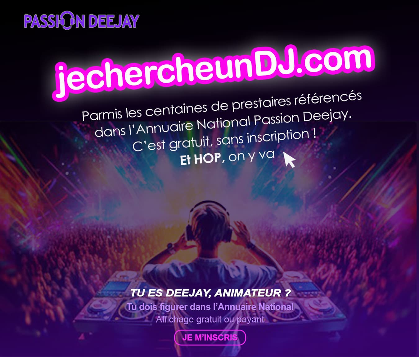 jechercheunDJ.com - Annuaire National des DJ's - Passion Deejay